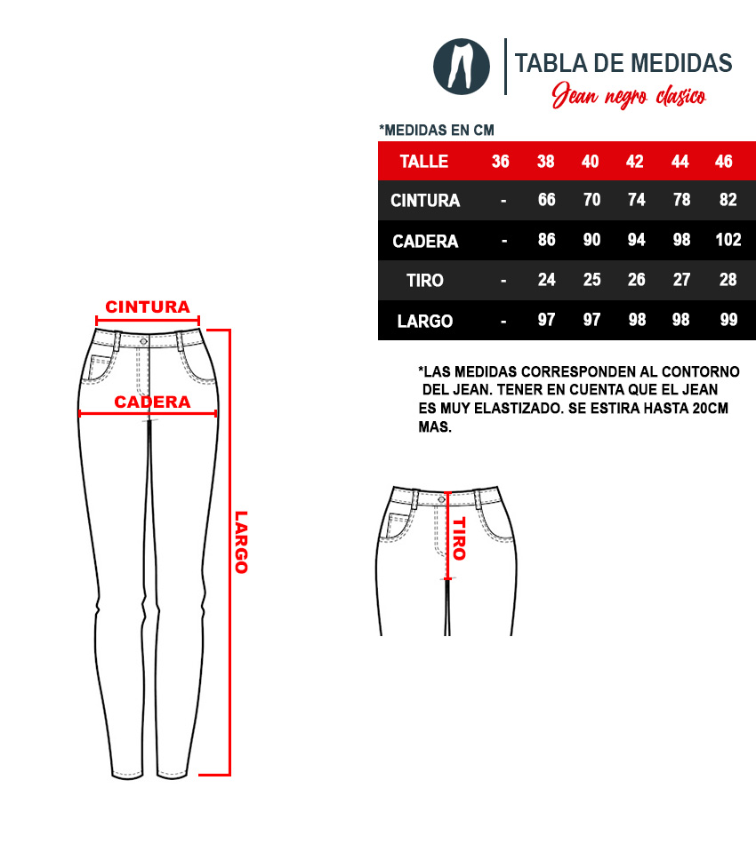 medidas del jean